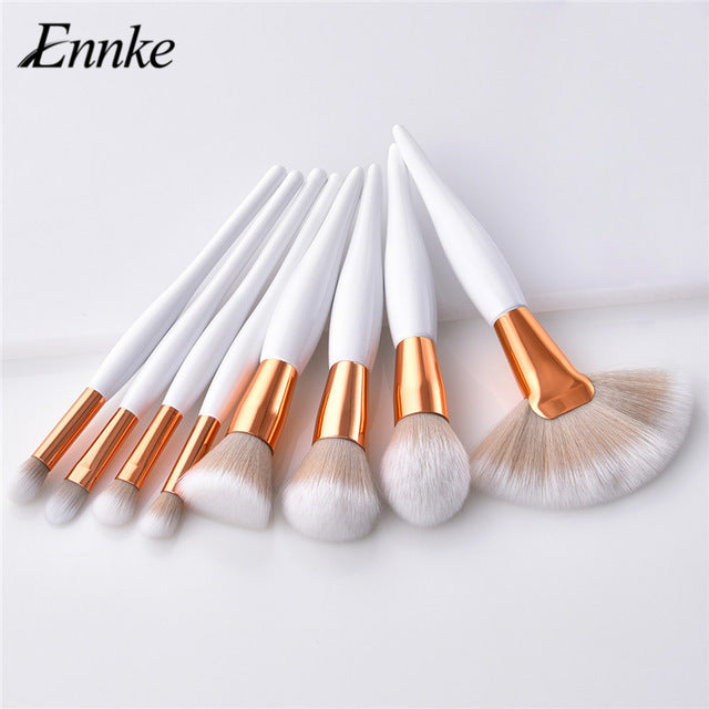 2019 8Pcs Professional Makeup Brushes Set Powder Blush Foundation Eyeshadow Make