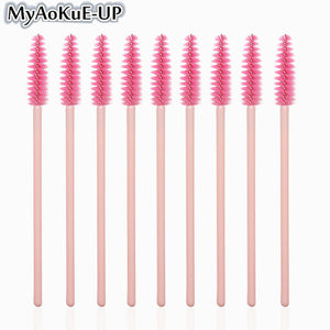 50pcs Disposable Make Up brushes Cosmetic Eyelashes Crystal Eyelash brushes Diamond Applicator eyelash mascara wands brush tools