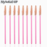 50pcs Disposable Make Up brushes Cosmetic Eyelashes Crystal Eyelash brushes Diamond Applicator eyelash mascara wands brush tools