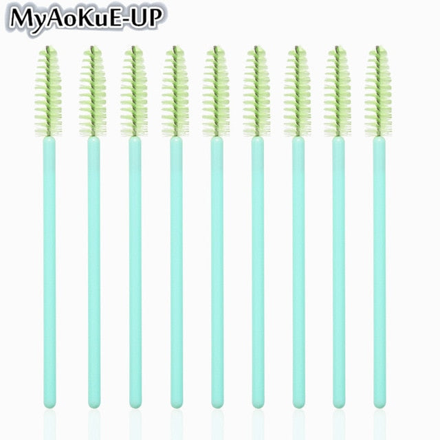 50pcs Disposable Make Up brushes Cosmetic Eyelashes Crystal Eyelash brushes Diamond Applicator eyelash mascara wands brush tools