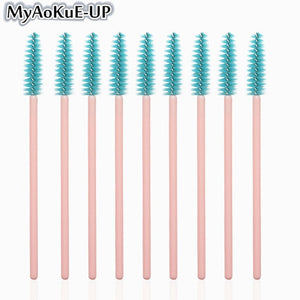 50pcs Disposable Make Up brushes Cosmetic Eyelashes Crystal Eyelash brushes Diamond Applicator eyelash mascara wands brush tools