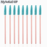 50pcs Disposable Make Up brushes Cosmetic Eyelashes Crystal Eyelash brushes Diamond Applicator eyelash mascara wands brush tools