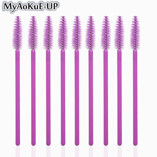 50pcs Disposable Make Up brushes Cosmetic Eyelashes Crystal Eyelash brushes Diamond Applicator eyelash mascara wands brush tools