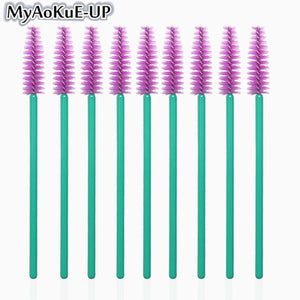 50pcs Disposable Make Up brushes Cosmetic Eyelashes Crystal Eyelash brushes Diamond Applicator eyelash mascara wands brush tools