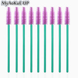 50pcs Disposable Make Up brushes Cosmetic Eyelashes Crystal Eyelash brushes Diamond Applicator eyelash mascara wands brush tools