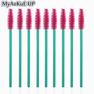 50pcs Disposable Make Up brushes Cosmetic Eyelashes Crystal Eyelash brushes Diamond Applicator eyelash mascara wands brush tools