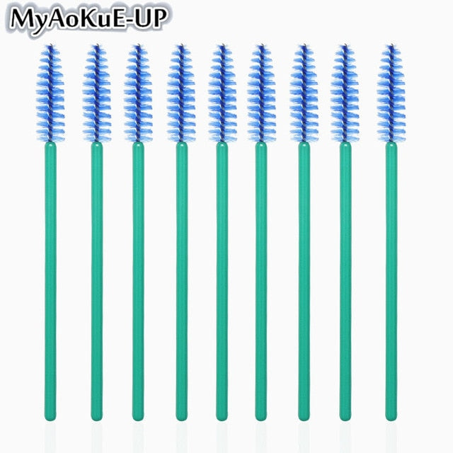 50pcs Disposable Make Up brushes Cosmetic Eyelashes Crystal Eyelash brushes Diamond Applicator eyelash mascara wands brush tools