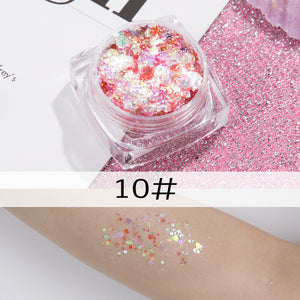 12pcs/Set Women Glitter Sequin Gel Cream Eye Shadow Nail Art Body Face Makeup