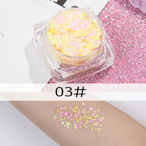 12pcs/Set Women Glitter Sequin Gel Cream Eye Shadow Nail Art Body Face Makeup