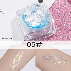 12pcs/Set Women Glitter Sequin Gel Cream Eye Shadow Nail Art Body Face Makeup