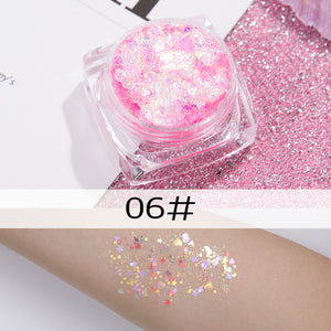 12pcs/Set Women Glitter Sequin Gel Cream Eye Shadow Nail Art Body Face Makeup