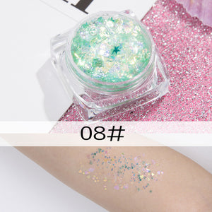 12pcs/Set Women Glitter Sequin Gel Cream Eye Shadow Nail Art Body Face Makeup