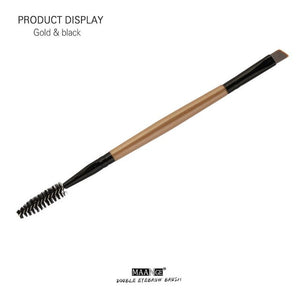 Duo Brow Makeup Brush Wood Handle Double Sided Eyebrow Flat Angled Brushes Brush Eyebrow Comb Double Ended Brushes Brushes