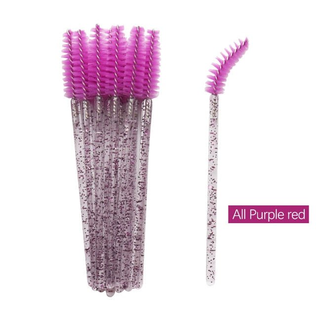 50pcs Disposable Make Up brushes Cosmetic Eyelashes Crystal Eyelash brushes Diamond Applicator eyelash mascara wands brush tools