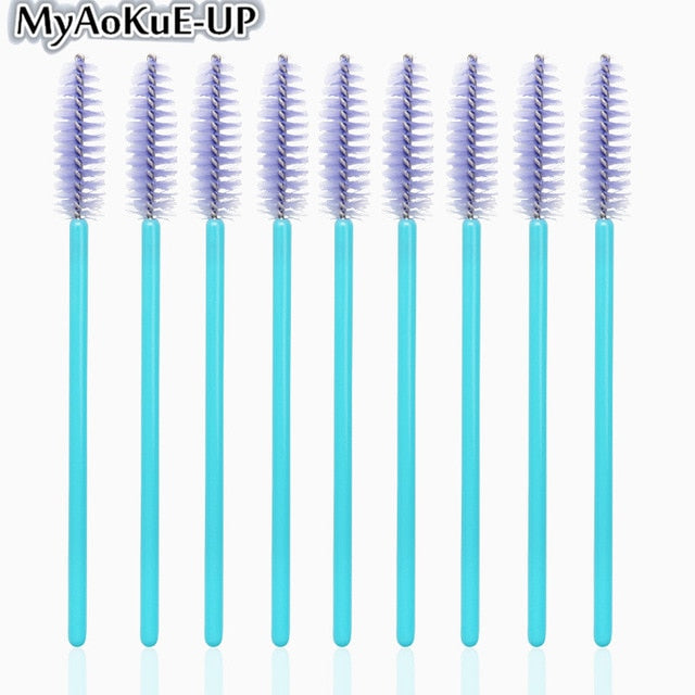 50pcs Disposable Make Up brushes Cosmetic Eyelashes Crystal Eyelash brushes Diamond Applicator eyelash mascara wands brush tools