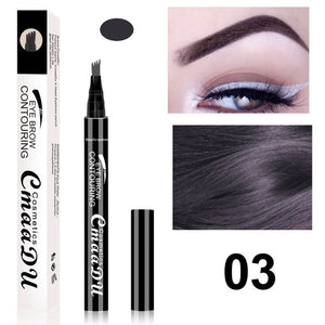 Eyebrow Ink Pen Enhancer Tattoo Makeup Eye Brow Pencil Fork Tip Waterproof Charm