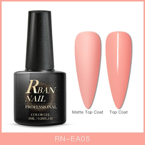 RBAN NAIL 60 Colors Matte UV Gel Nail Polish 8ml Pure Nail Color Need Matte Top Coat Soak Off Nail Art Gel Varnish Manicure