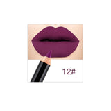 Waterproof Pencil Lipstick Pen Matte Lip Liner Long Lasting Makeup 12 Colors new